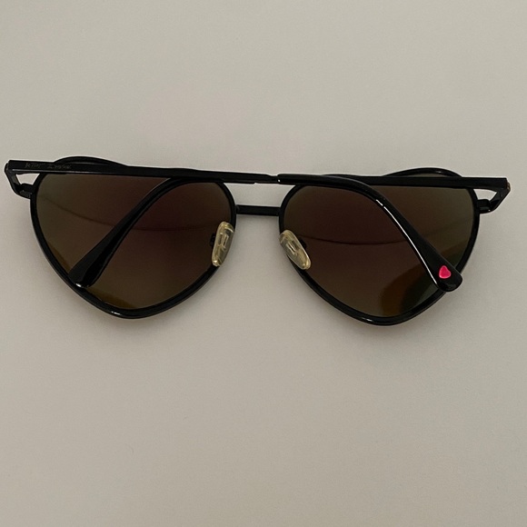 Betsey Johnson Heart-Shaped Sunglasses - Orange Tint - Picture 3 of 7